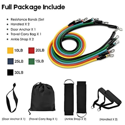 Exercise Band Set for Home Workout & Fitness Training