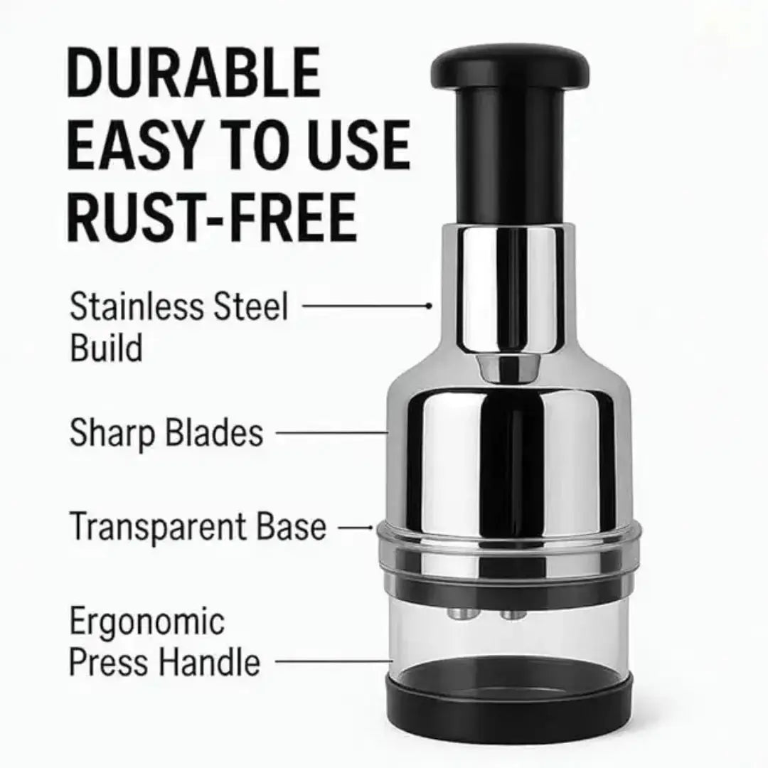 Vegetable Chopper and Slicer-Manual Mini Hand Chopper