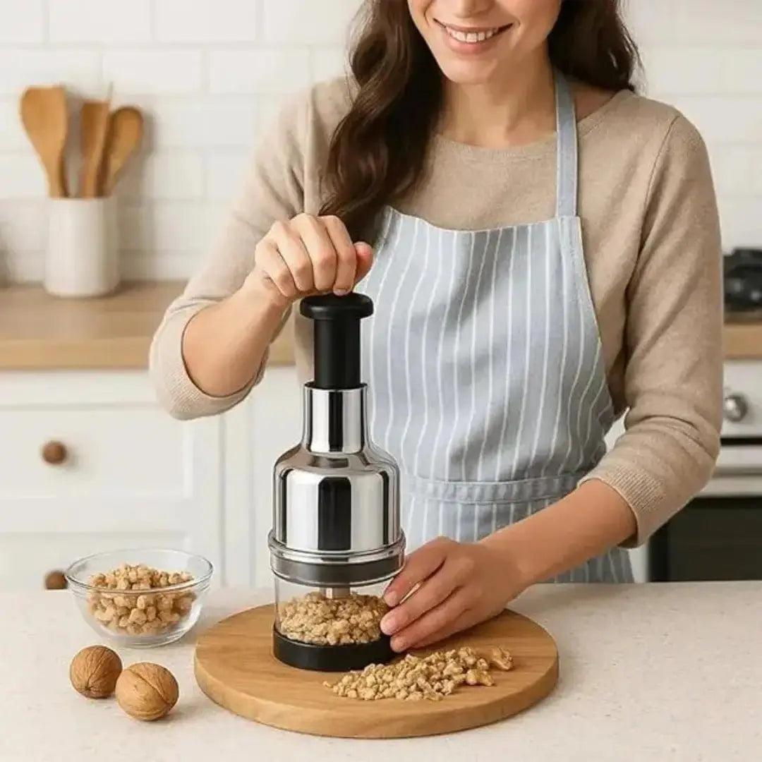 Vegetable Chopper and Slicer-Manual Mini Hand Chopper