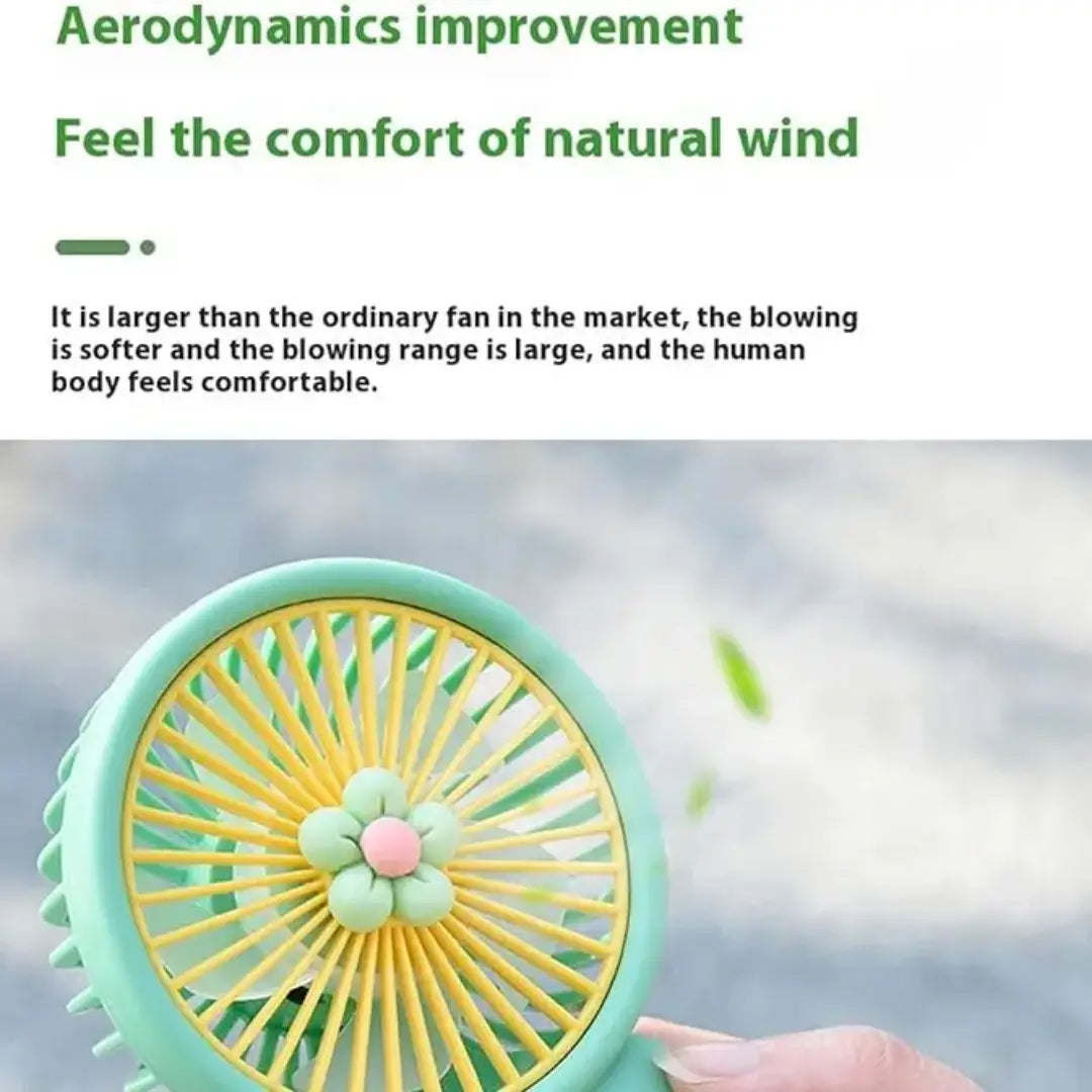 Portable Fan USB Rechargeable Handheld Mini Fan