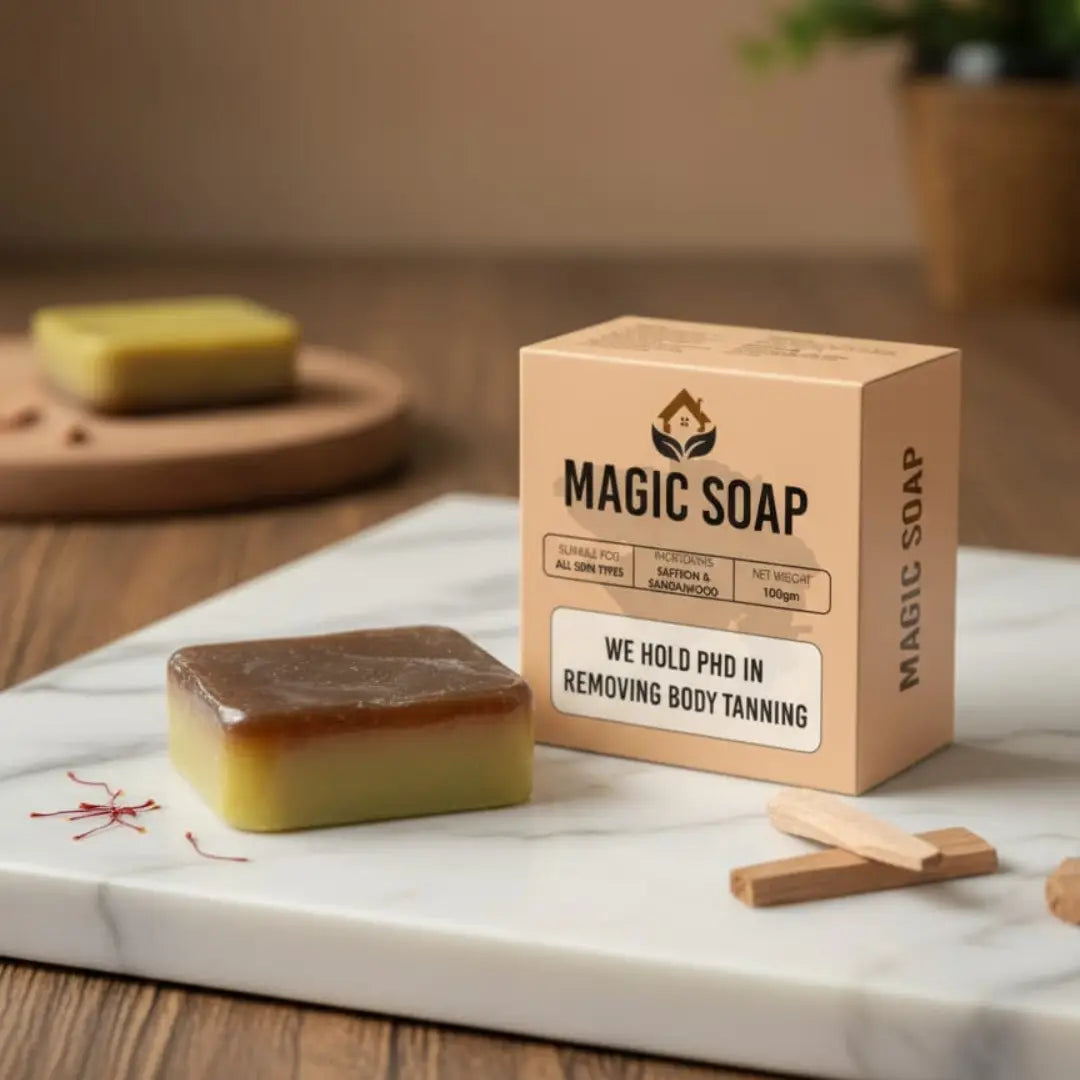 Handmade Magic Soap For Skin Glow and Tan Remover (pack of 2)