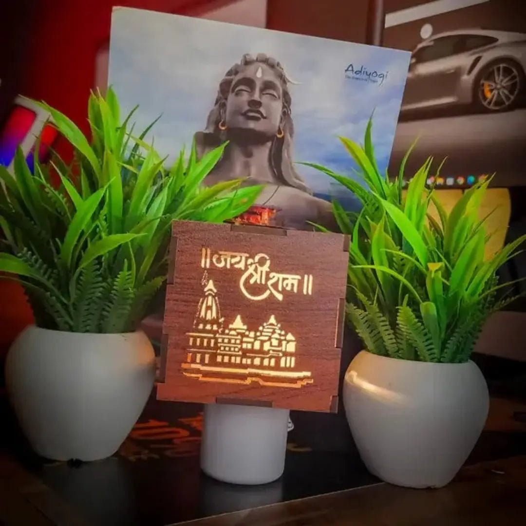 Kapoor Dani | 3-in-1 Ayodhya Ram Mandir Aroma Burner & Night lamp