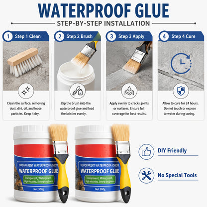 Waterproofing Chemical Waterproof Glue for Roof Cracks (300g × Pack of 2)