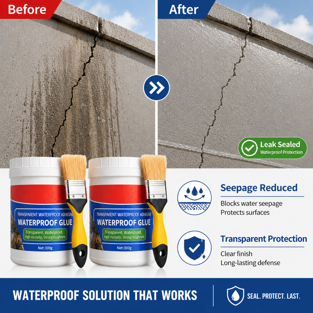 Waterproofing Chemical Waterproof Glue for Roof Cracks (300g × Pack of 2)