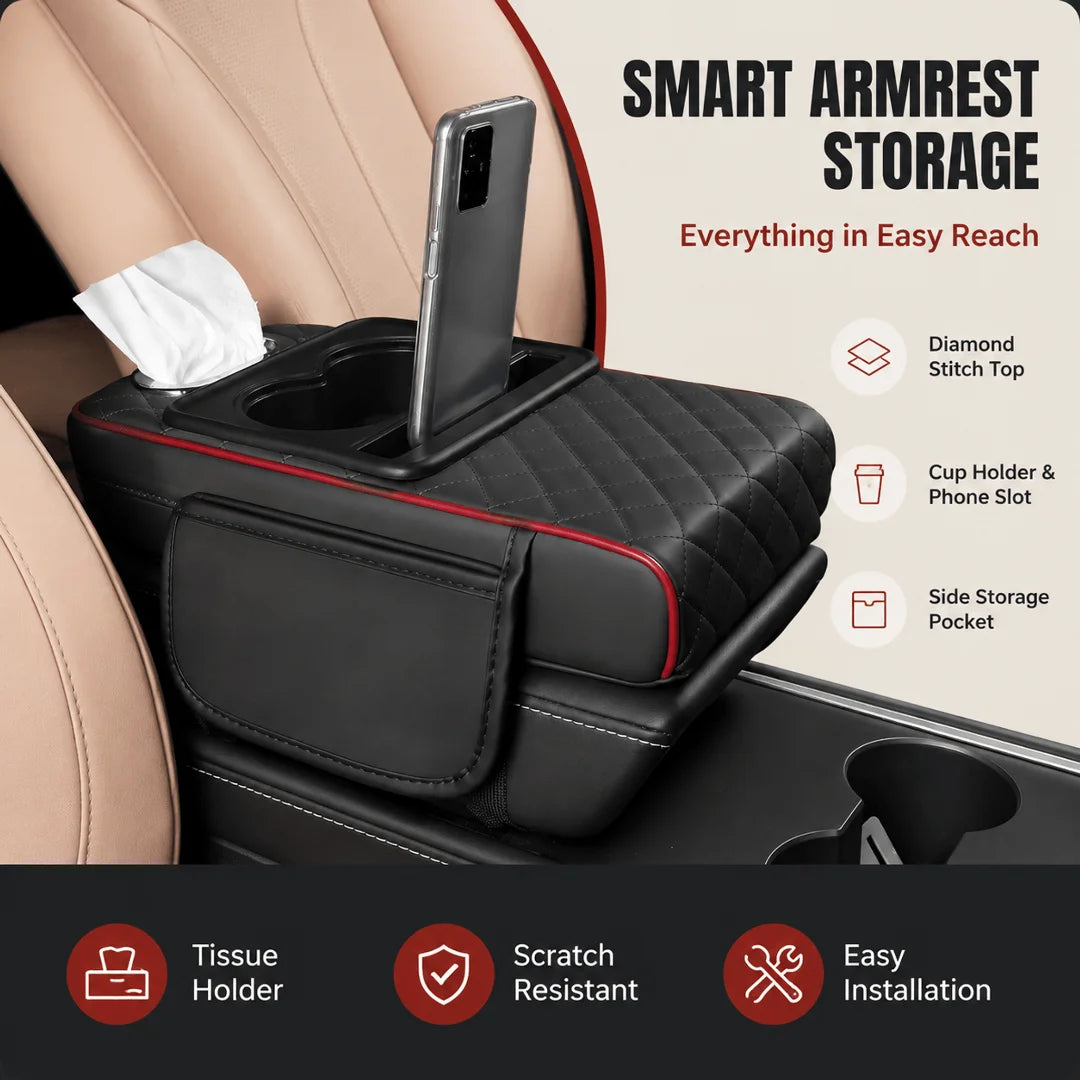 Car Armrest Cover Leather Armrest Cover Universal