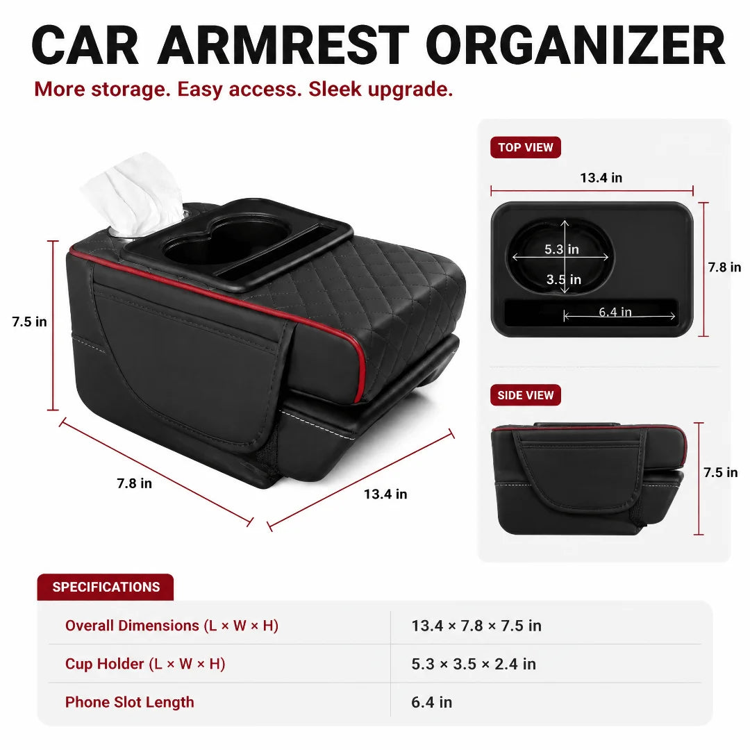 Car Armrest Cover Leather Armrest Cover Universal