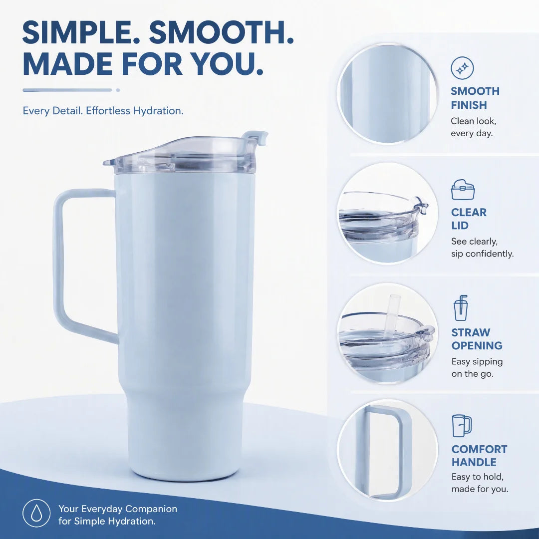 Tumbler Bottle Tumbler with Straw Lid (1800ml)