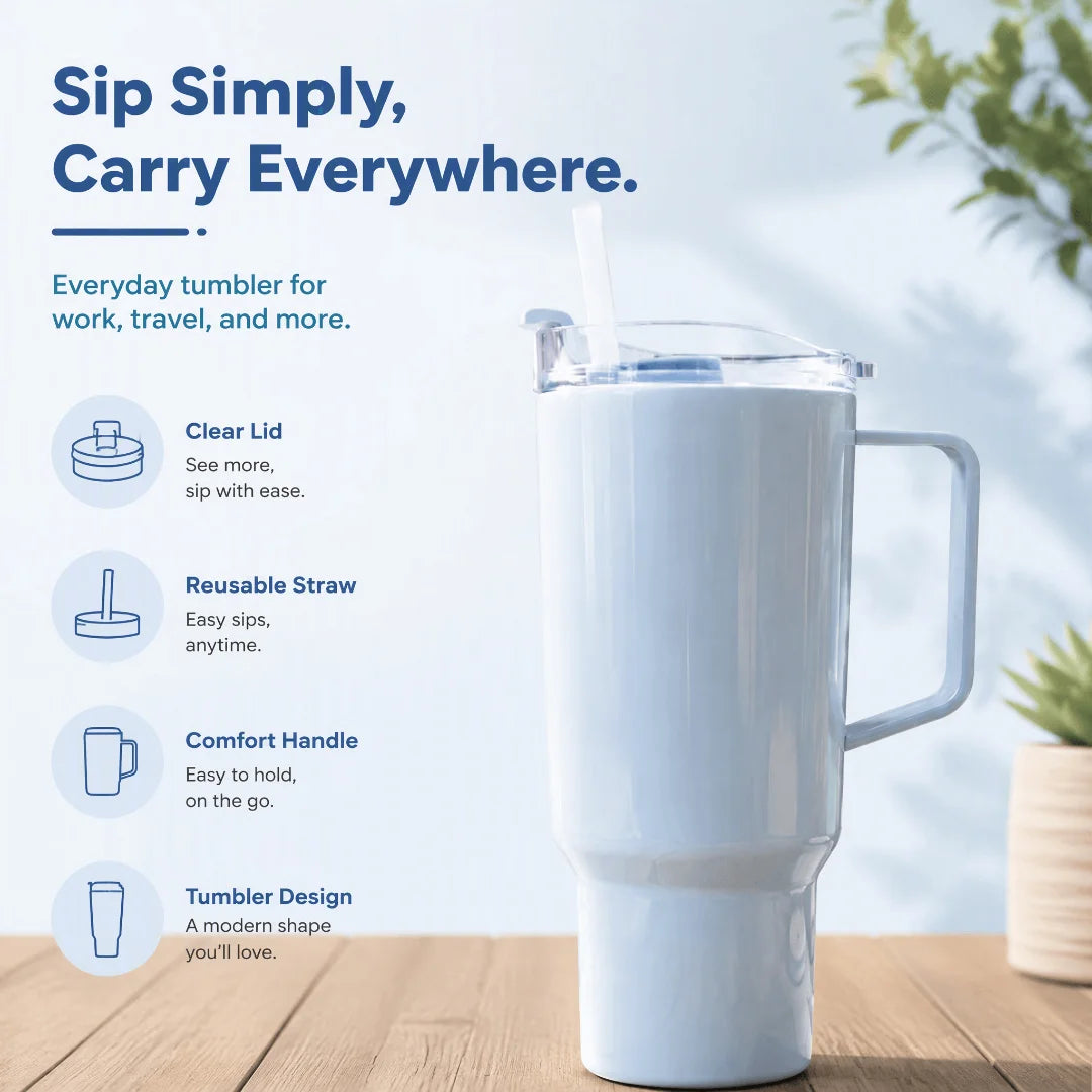 Tumbler Bottle Tumbler with Straw Lid (1800ml)