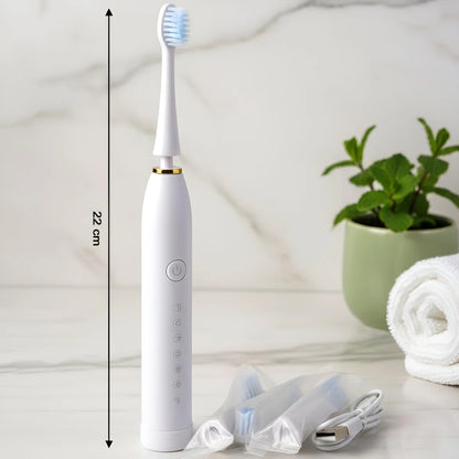 Electric Toothbrush Rechargeable with 4 Brush Heads