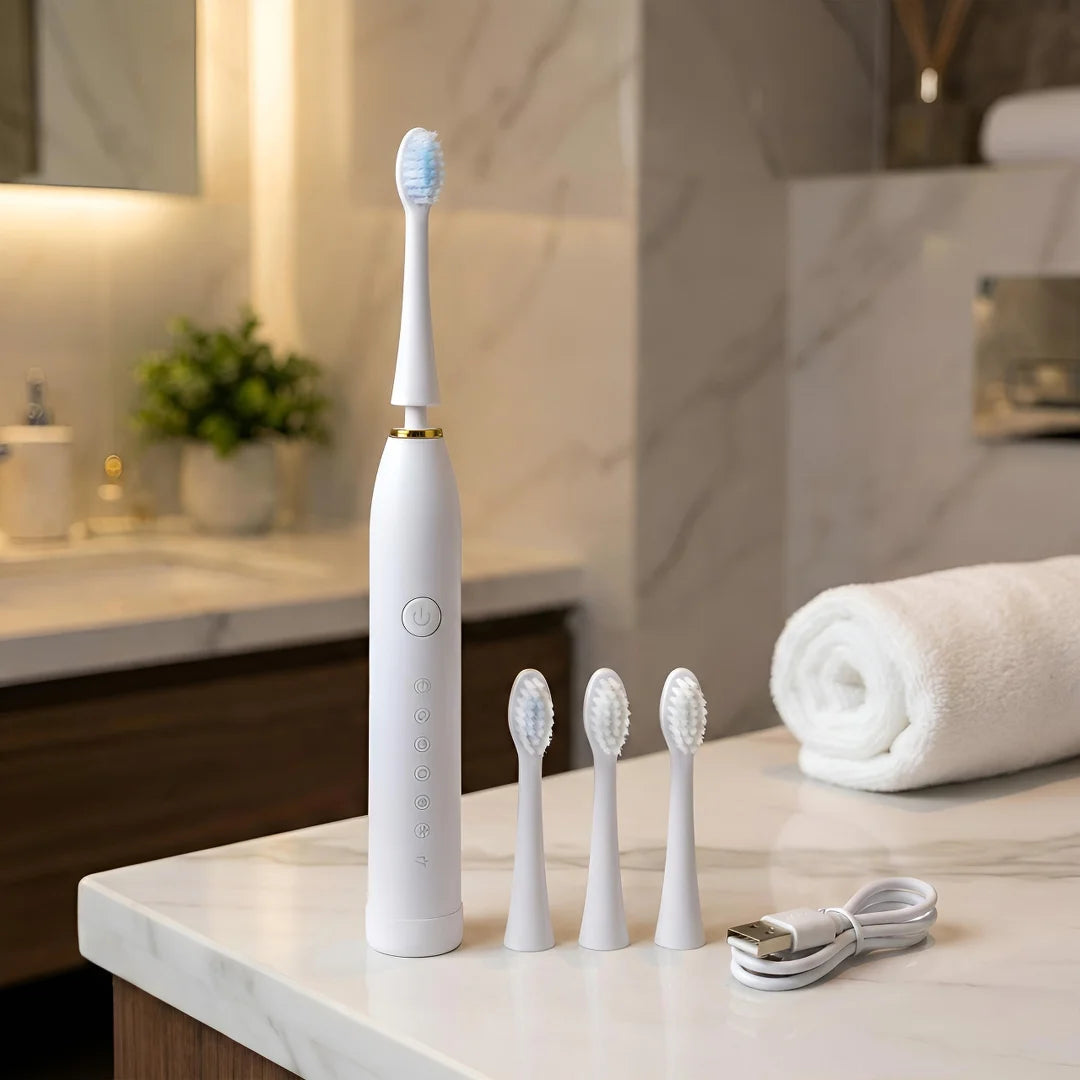 Electric Toothbrush Rechargeable with 4 Brush Heads