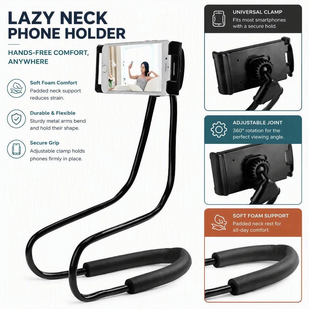 Mobile Holder Lazy Neck Phone Holder Stand Flexible
