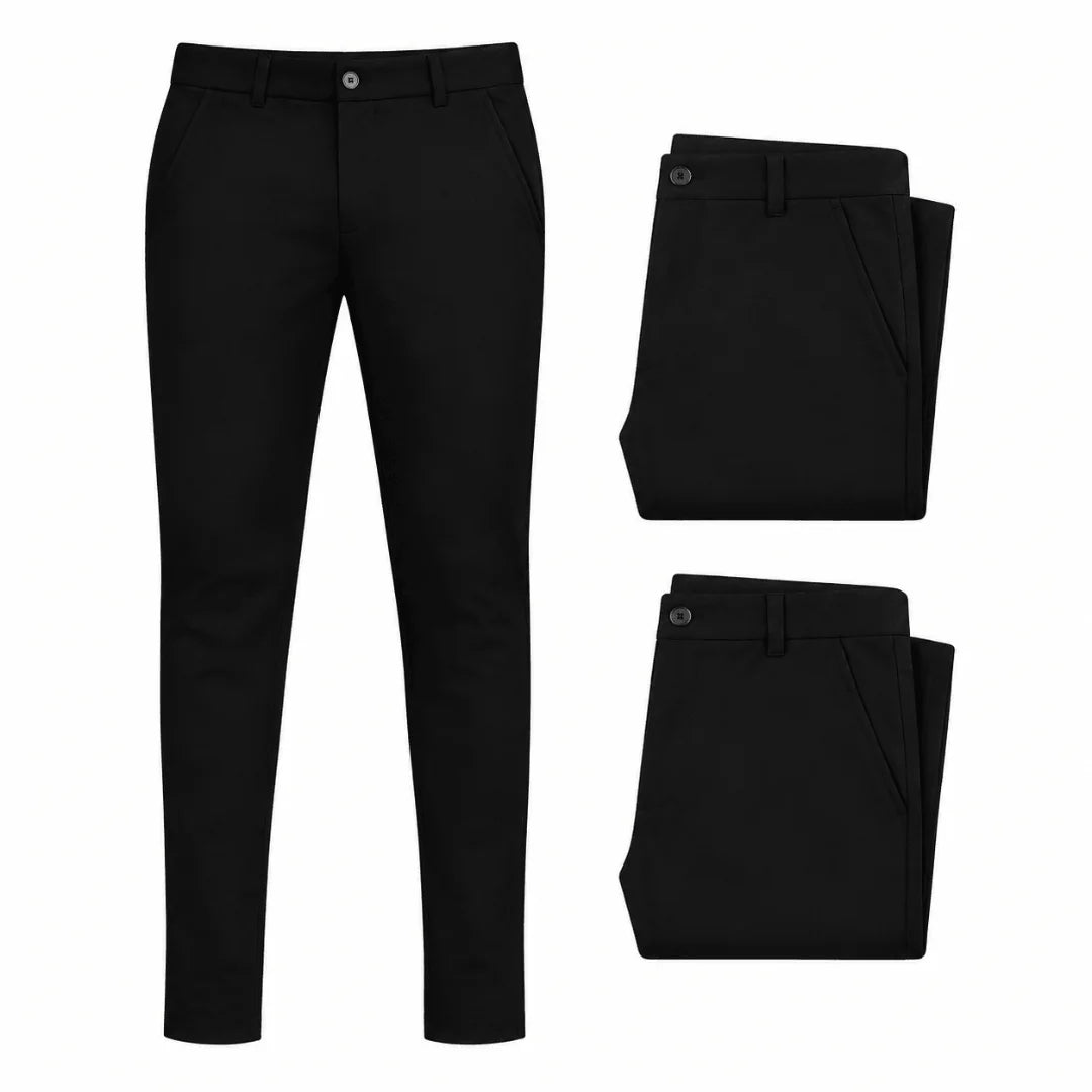 Trousers for Men, Black Cotton Trouser (Pack of 3)