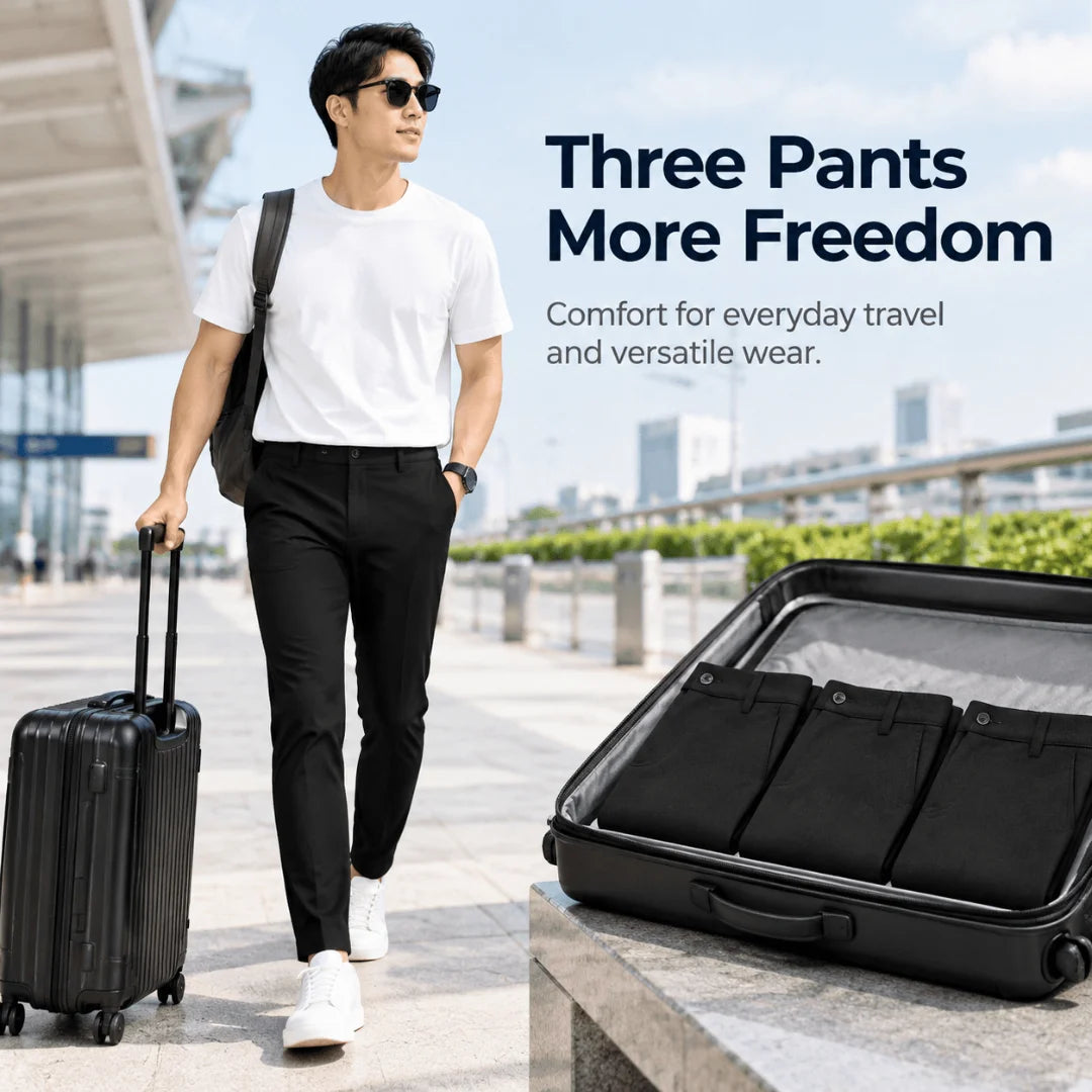 Trousers for Men, Black Cotton Trouser (Pack of 3)