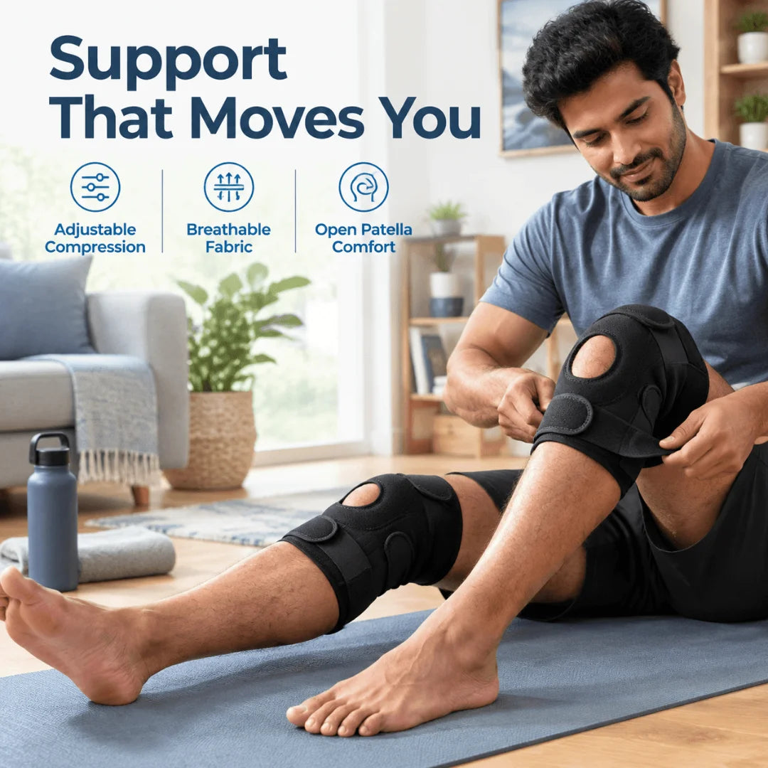 Knee Brace Compression Knee Cap for Men & Women (Pack of 1)