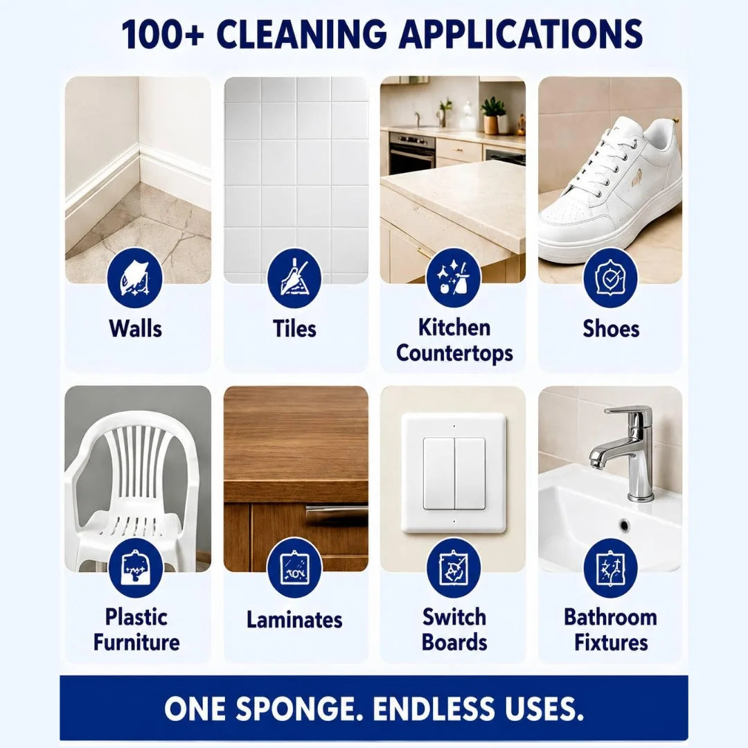 Magic Eraser Sponge Multipurpose Cleaner (Pack of 4)