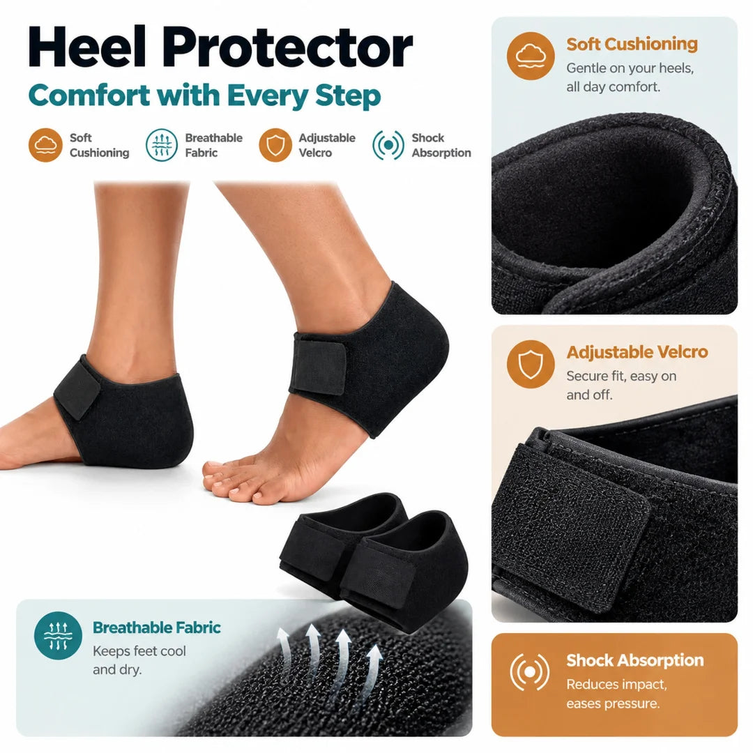 Heel Protector and Heel Pad - Adjustable Velcro