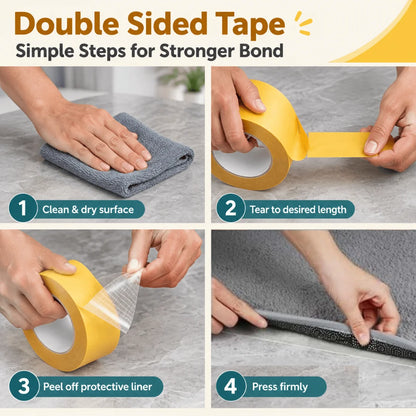 Double Sided Carpet Tape Heavy Duty 5 Meter (Pack of 2)