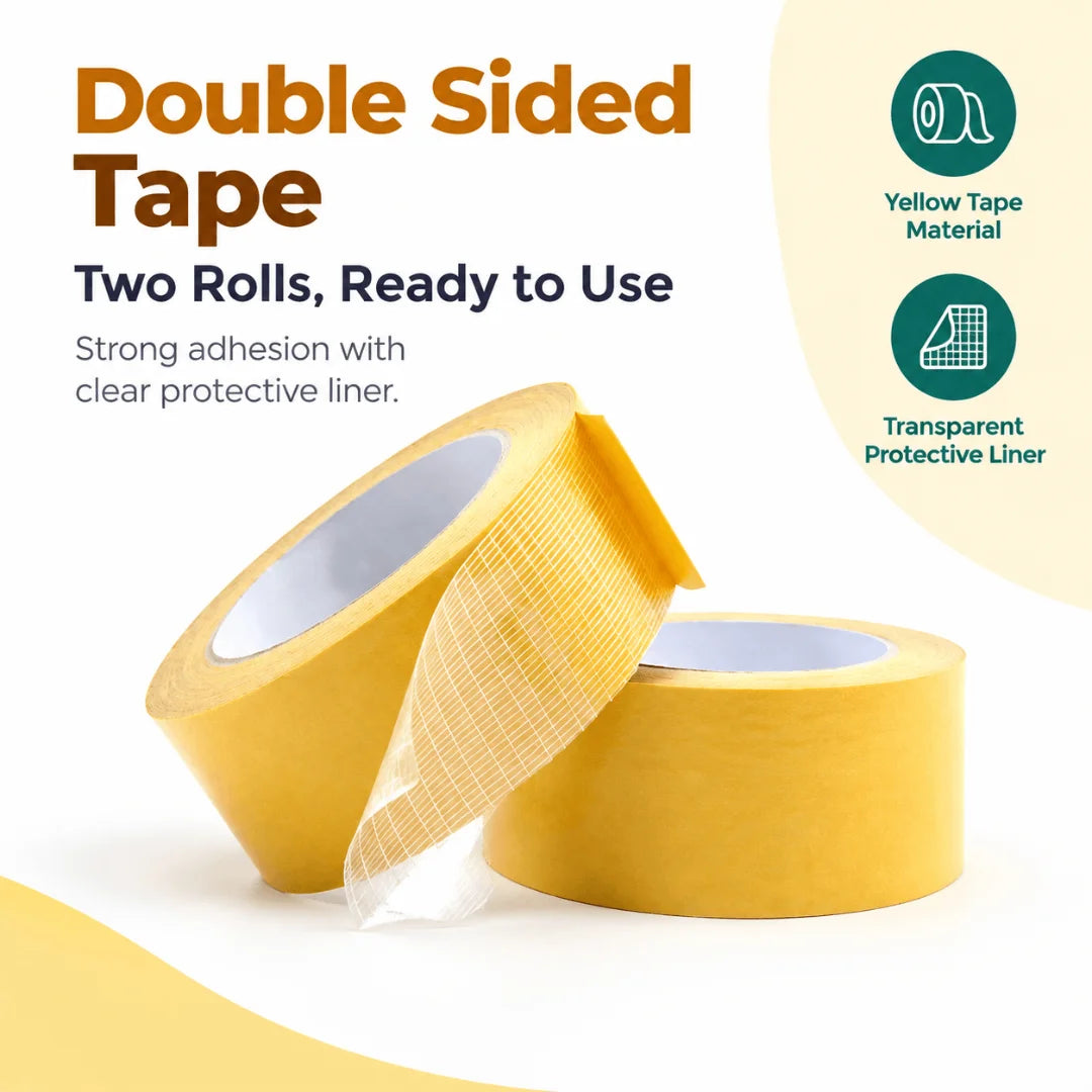 Double Sided Carpet Tape Heavy Duty 5 Meter (Pack of 2)