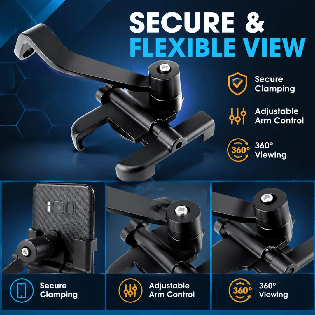 Mobile Holder for Bike, 360° Rotating Phone Mount