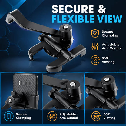 Mobile Holder for Bike, 360° Rotating Phone Mount