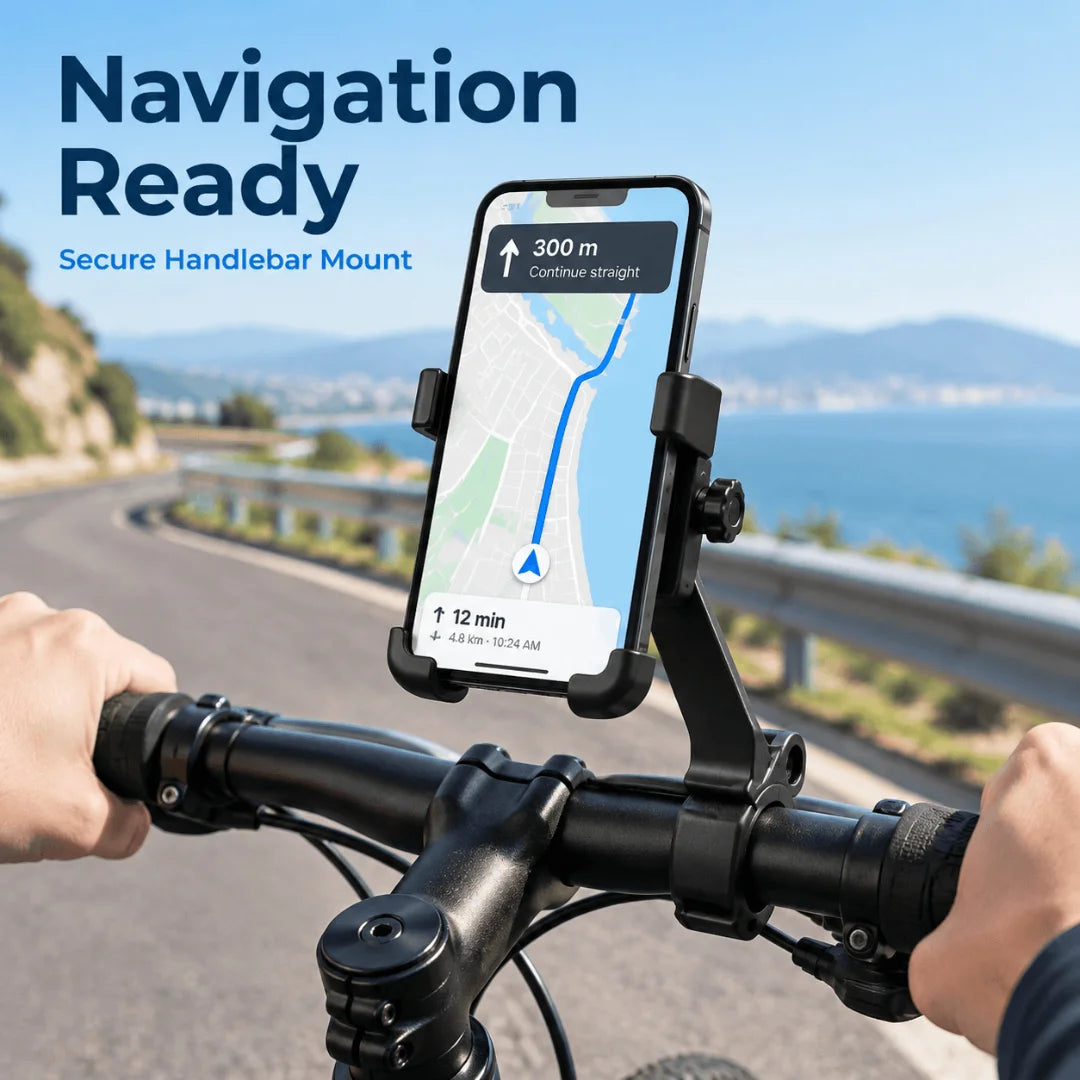 Mobile Holder for Bike, 360° Rotating Phone Mount