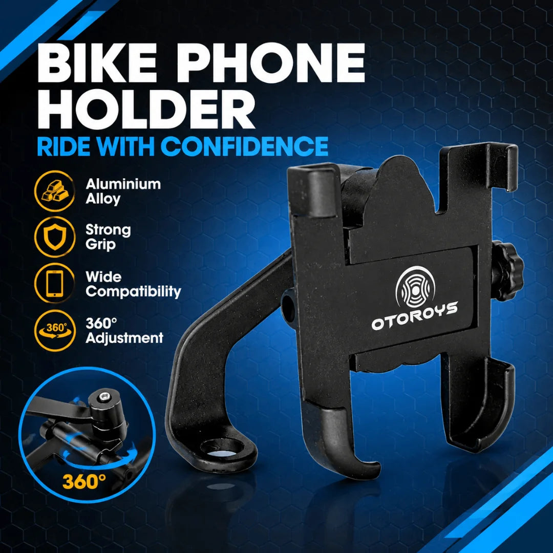 Mobile Holder for Bike, 360° Rotating Phone Mount