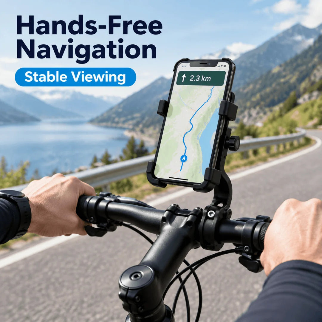 Mobile Holder for Bike, 360° Rotating Phone Mount