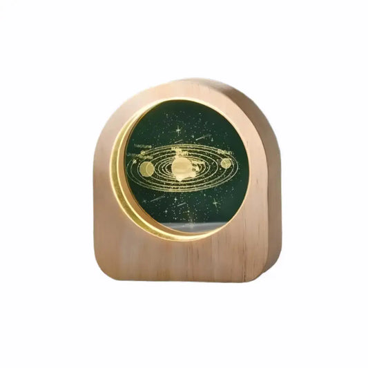 3d Crystal Ball Solar Based Desktop Decor Item