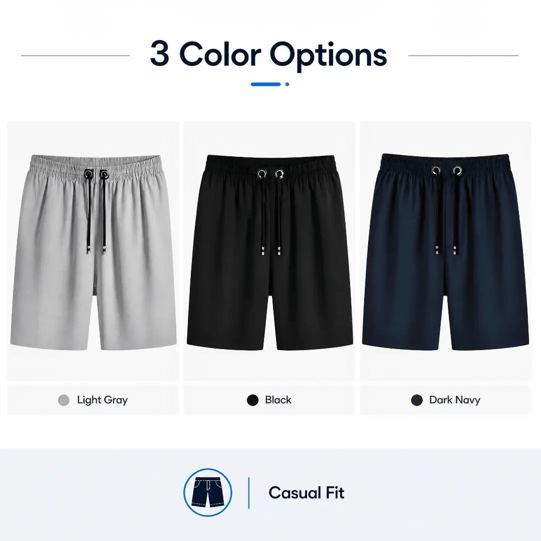 Combo of 3 Men's Cotton Polyester Shorts for Men