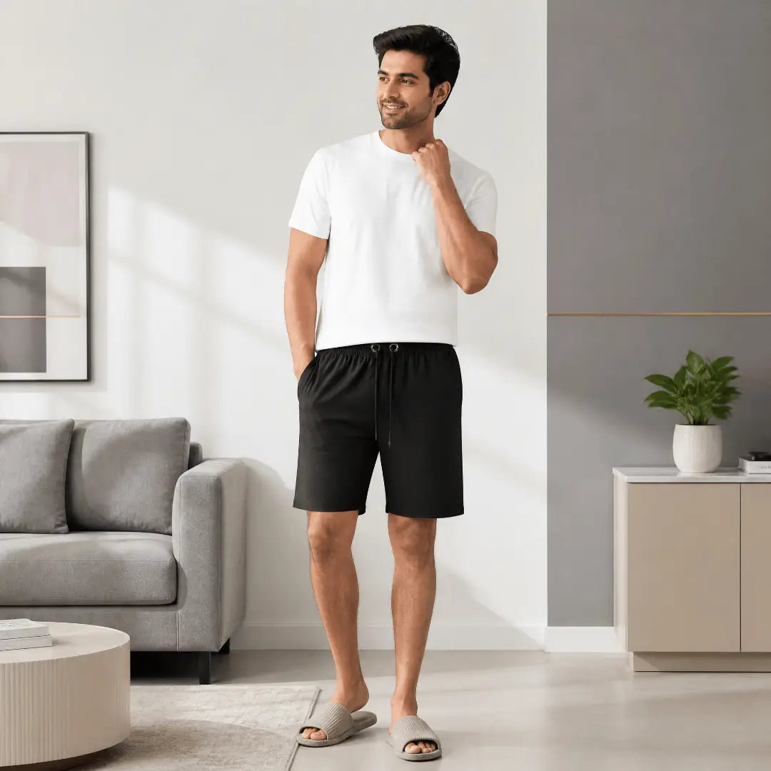 Combo of 3 Men's Cotton Polyester Shorts for Men