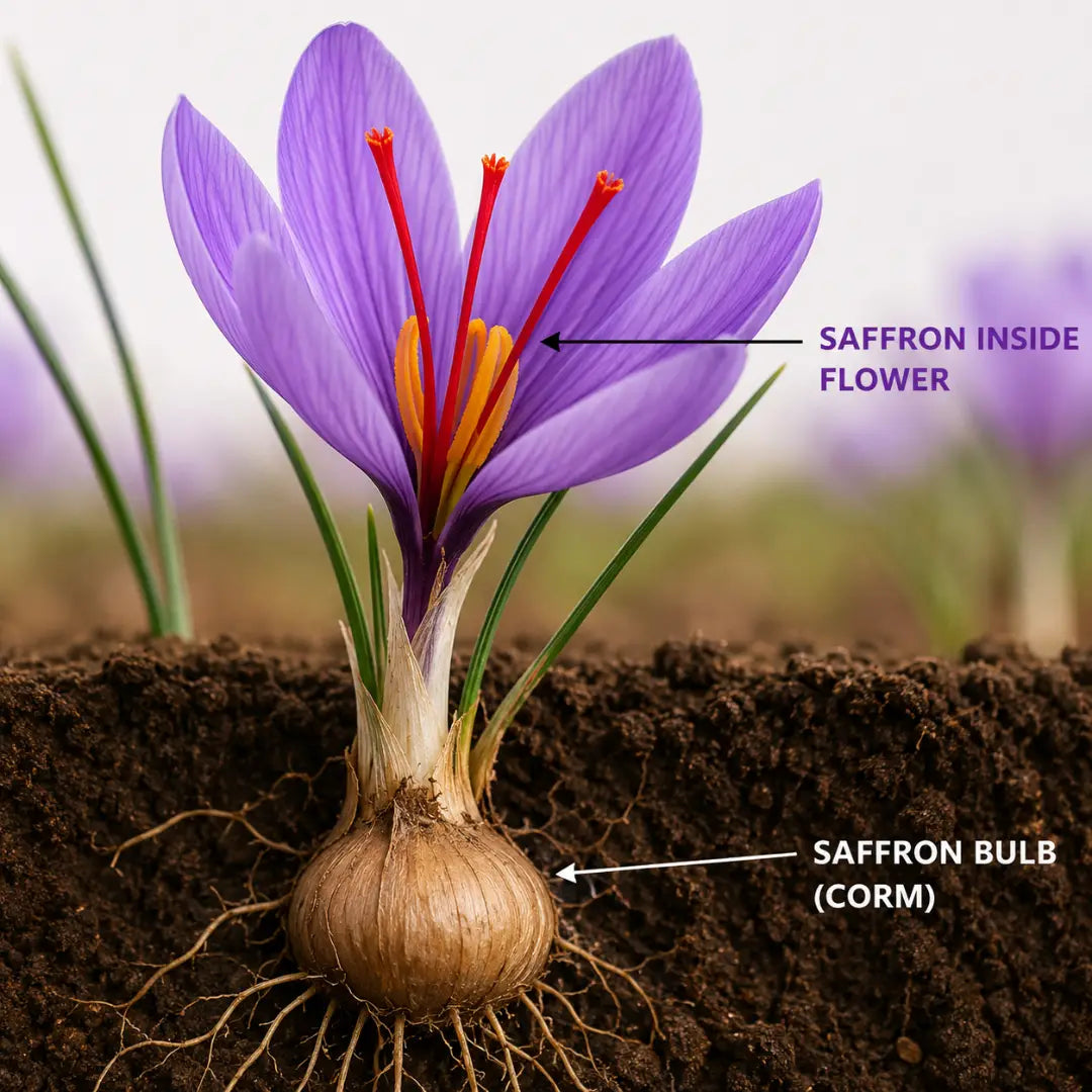 Saffron Bulbs (Pack of 8) – Premium Saffron Bulb Seeds