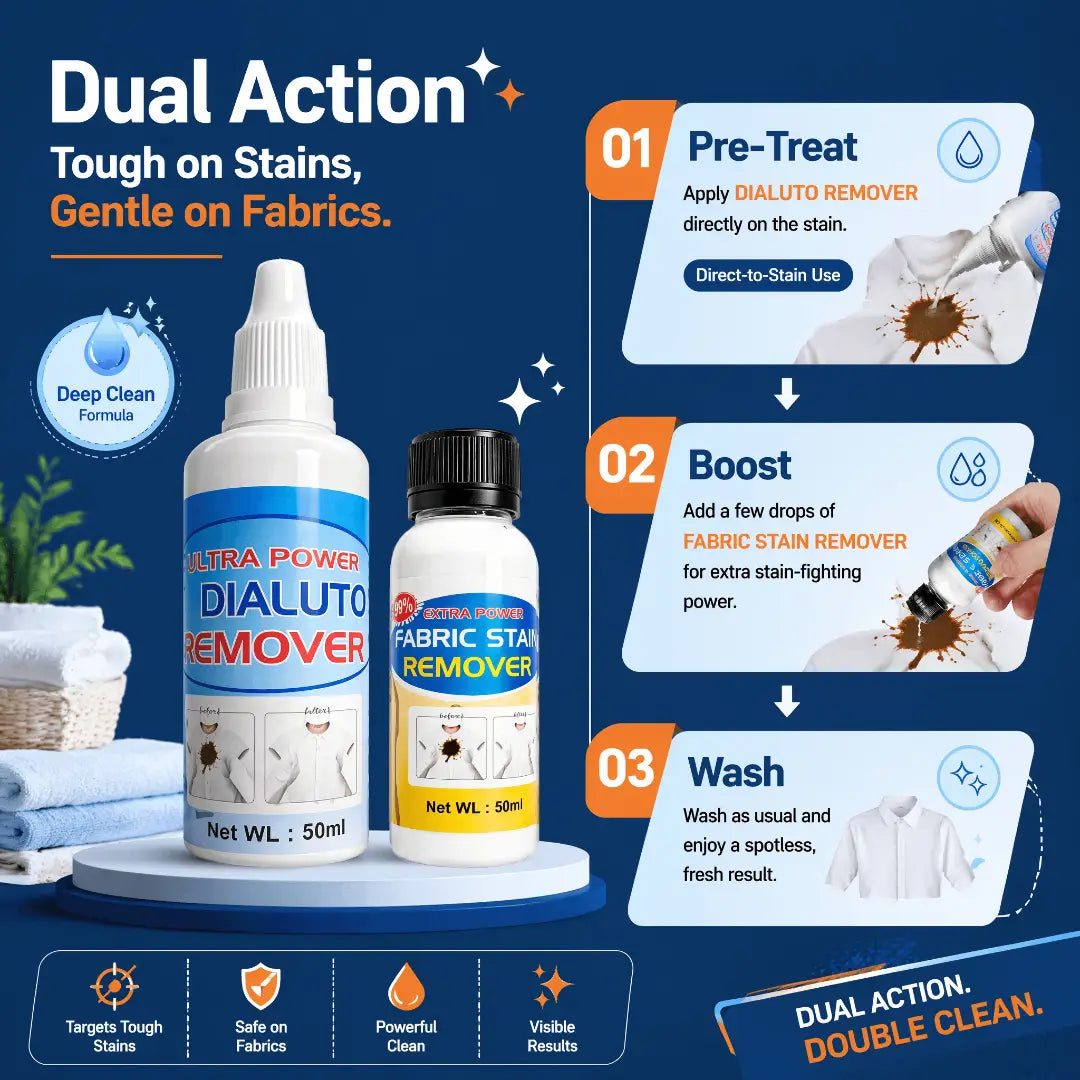All in One Fabric Stain Remover 100ml (Pack of 1 Bottle 50ml Each)