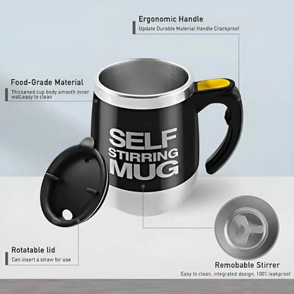 Self Stirring Mug – Automatic Mixing Coffee Mug
