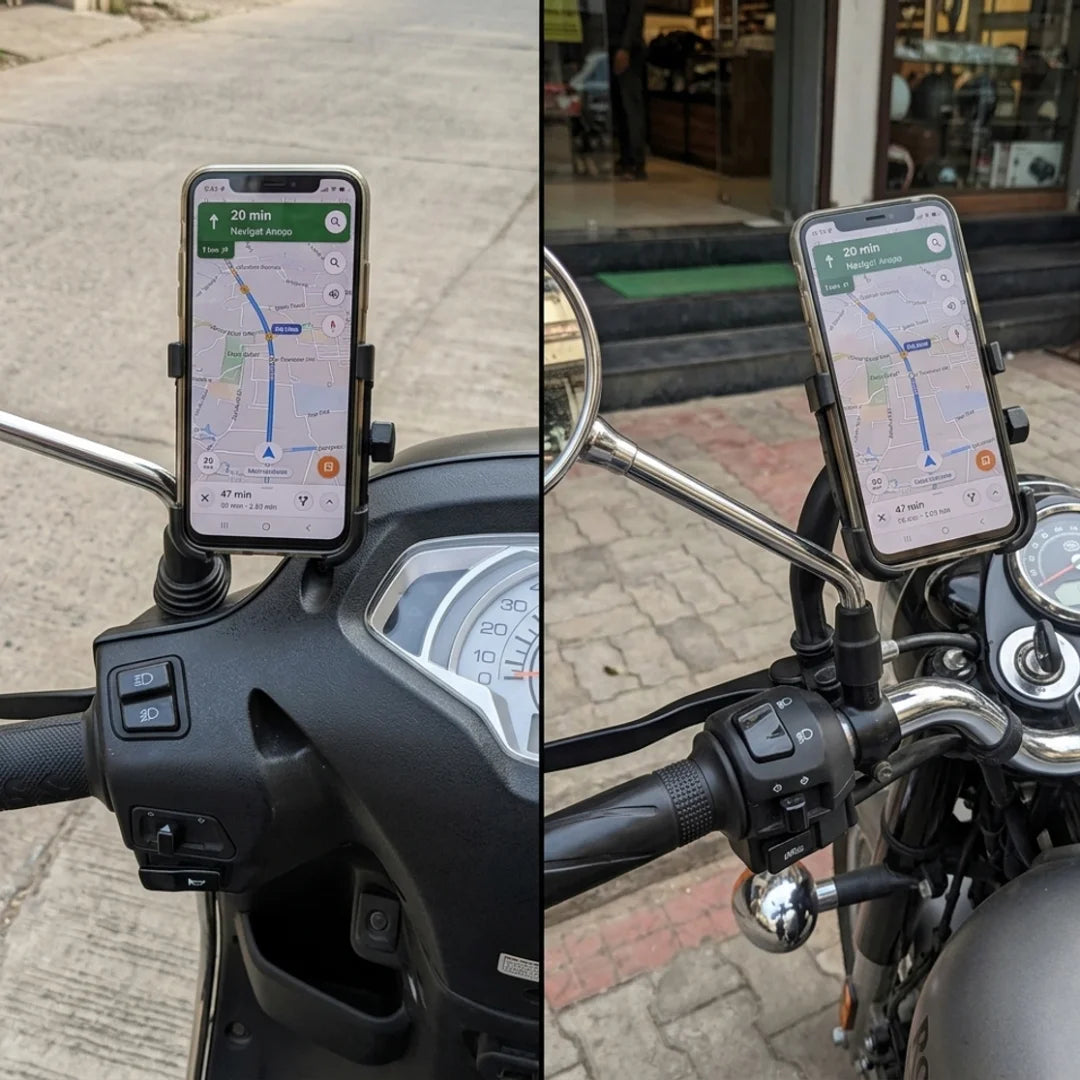 Mobile Holder for Bike, 360° Rotating Phone Mount
