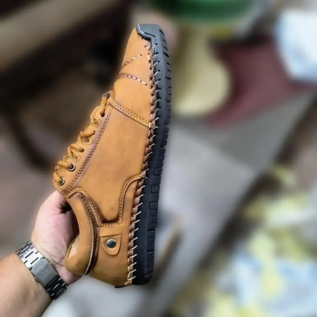 Light-Brown Leather Shoes for Men