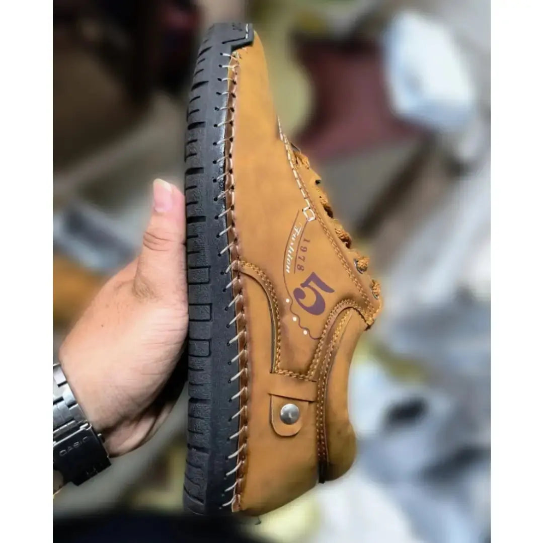 Light-Brown Leather Shoes for Men
