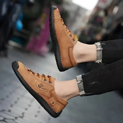 Light-Brown Leather Shoes for Men