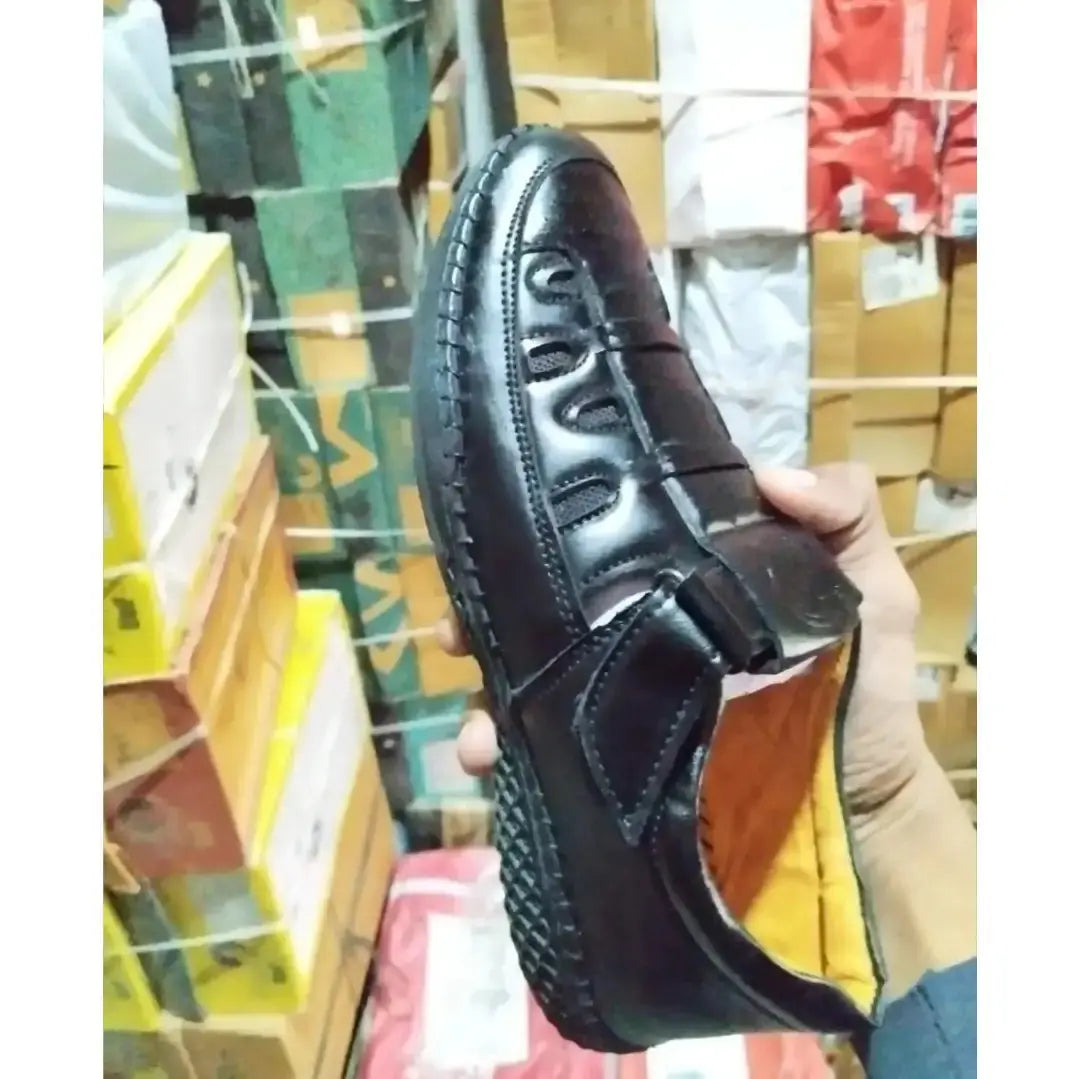 Sandals - Men's Synthetic Leather Black Sandal