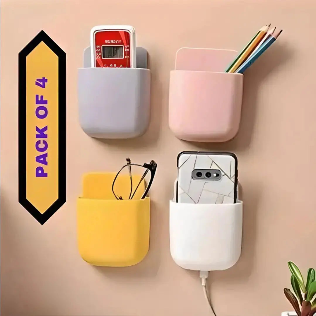 Mobile Holder - Wall Mounted Storage Box (Set of 4)