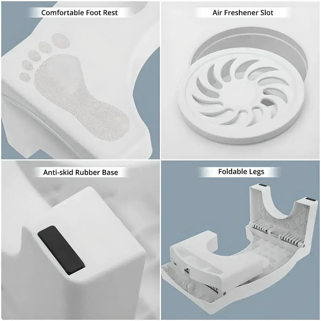 Foldable Potty Stool Anti-Slip Bathroom Squat Step