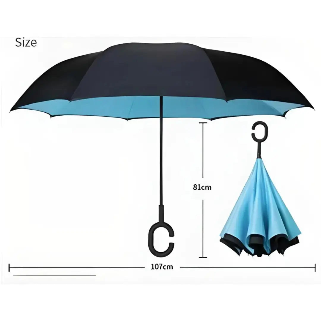 Double Layer Inverted Reversible Umbrella