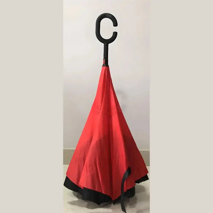 Double Layer Inverted Reversible Umbrella