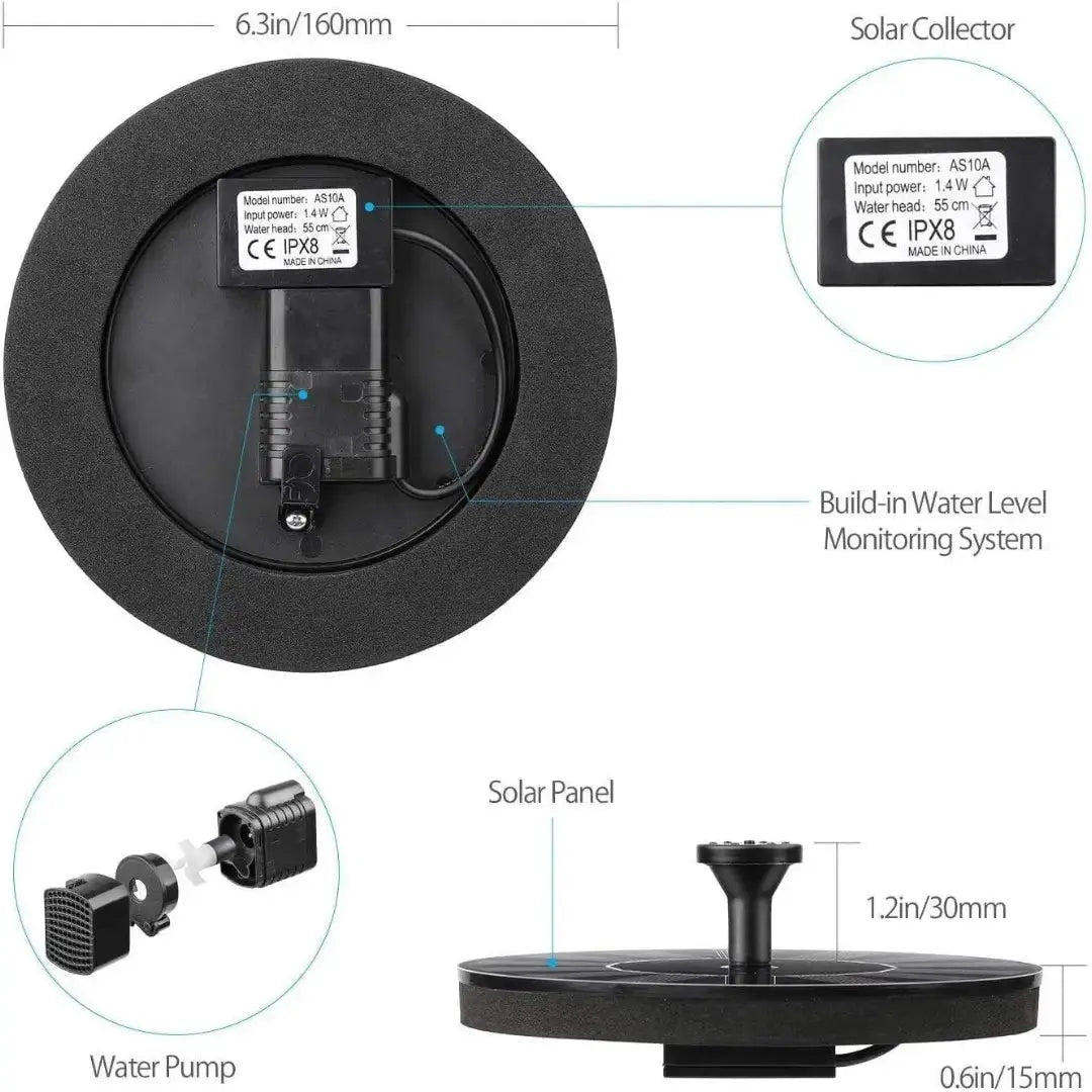 Solar Fountain for Garden