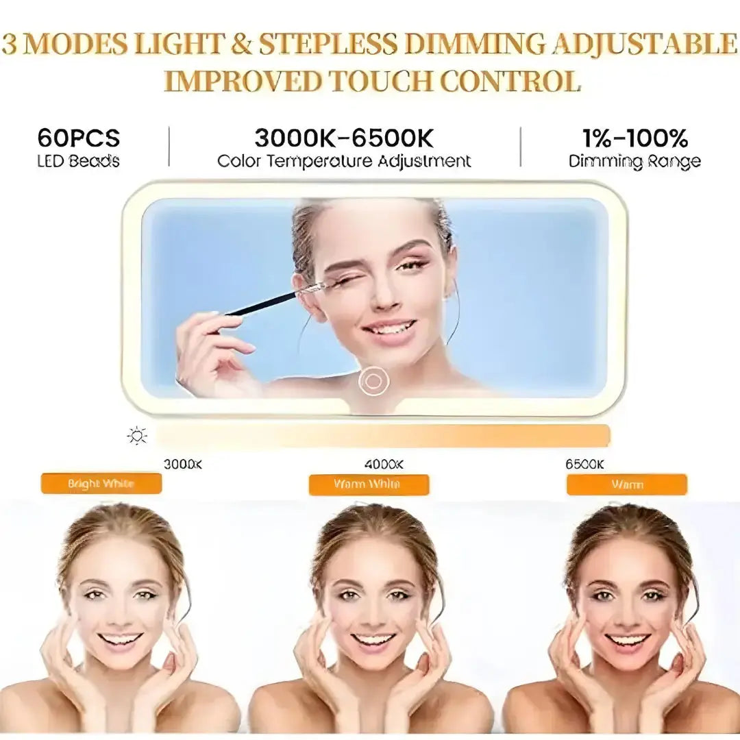 Car Makeup Mirror with Lights