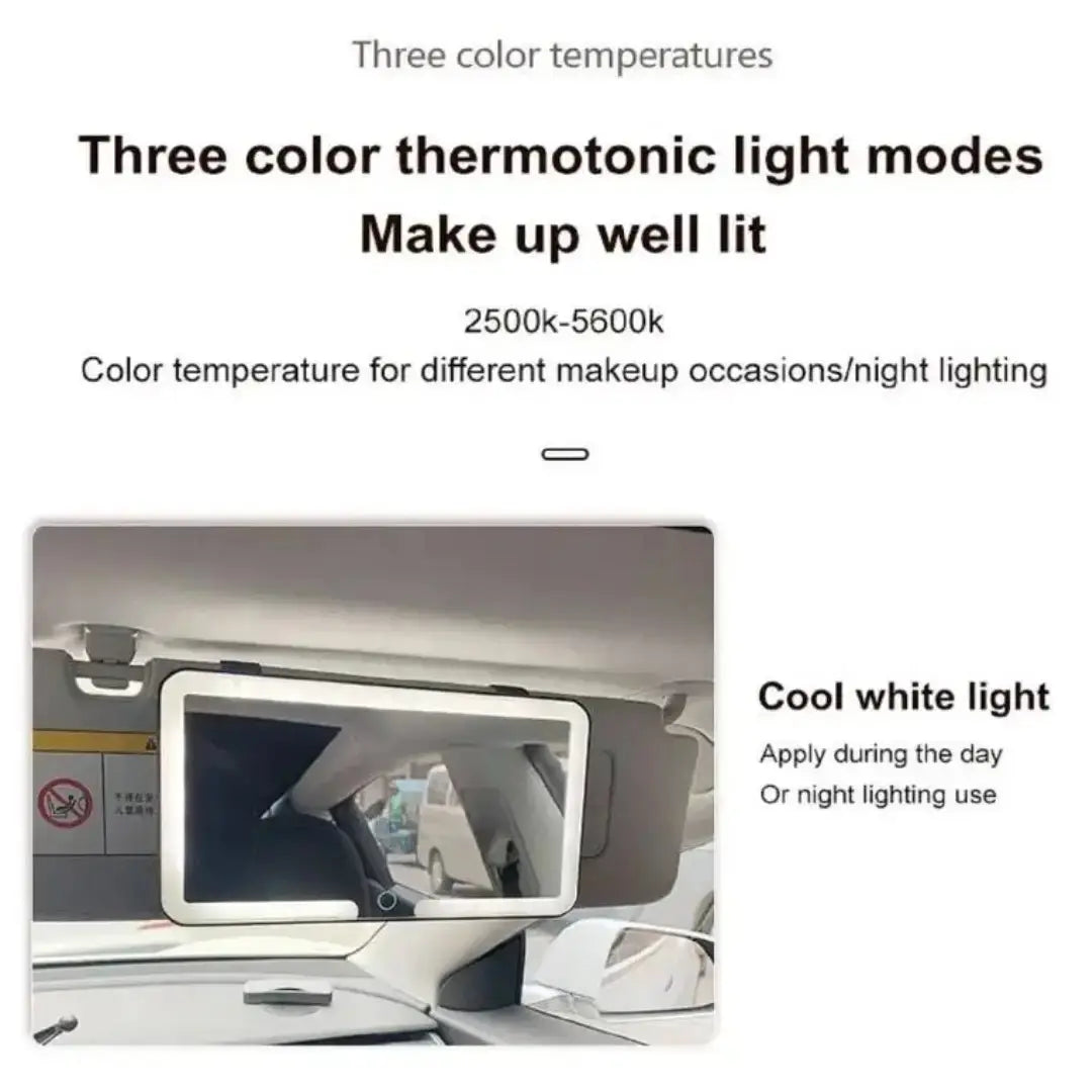 Car Makeup Mirror with Lights