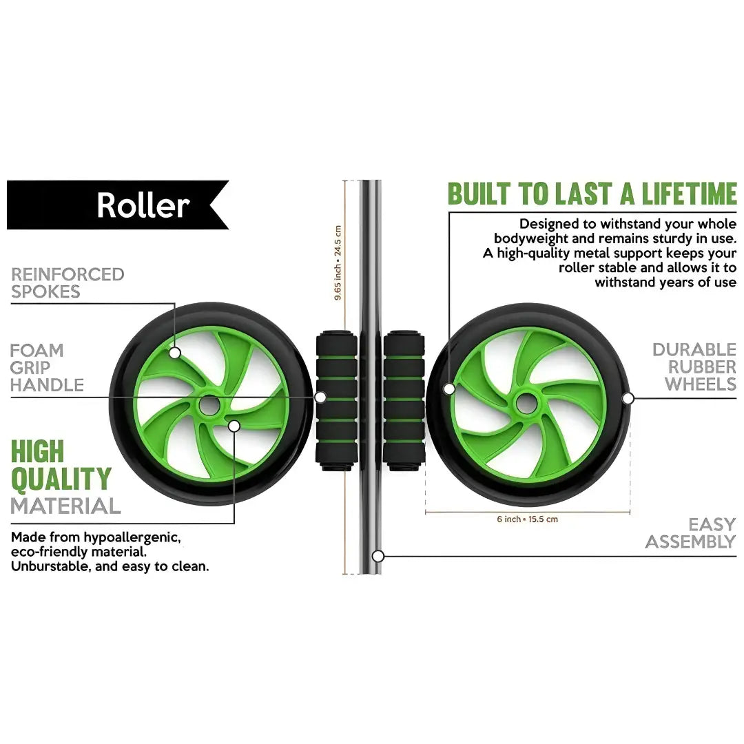 Abs Roller Wheel with Knee Mat Roposo Clout