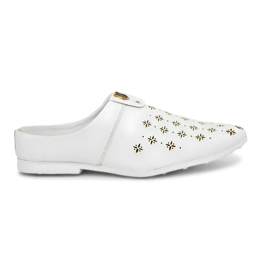 Stylist Half Loafers for Men in White Color