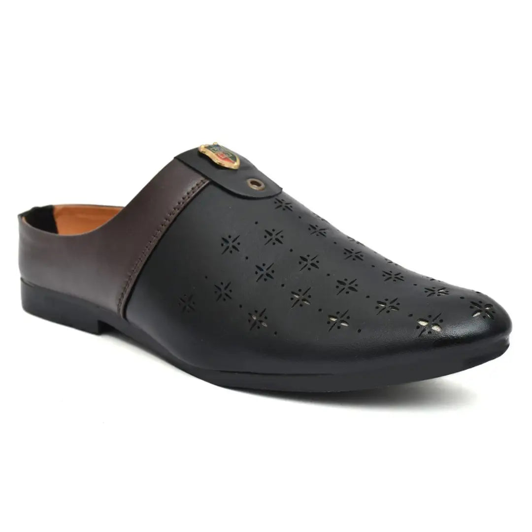 Stylist Half Loafers for Men in Black/Brown Color