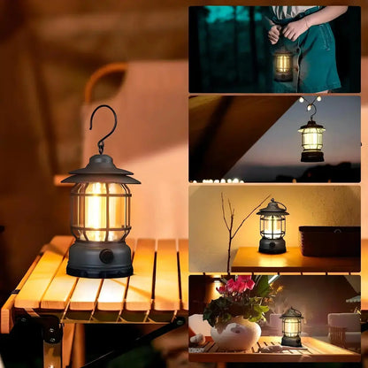 Camping Lantern Light, LED Carrying Light with USB Charging