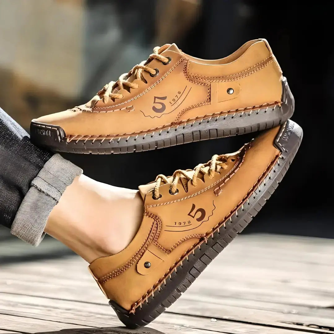 Light-Brown Leather Shoes for Men